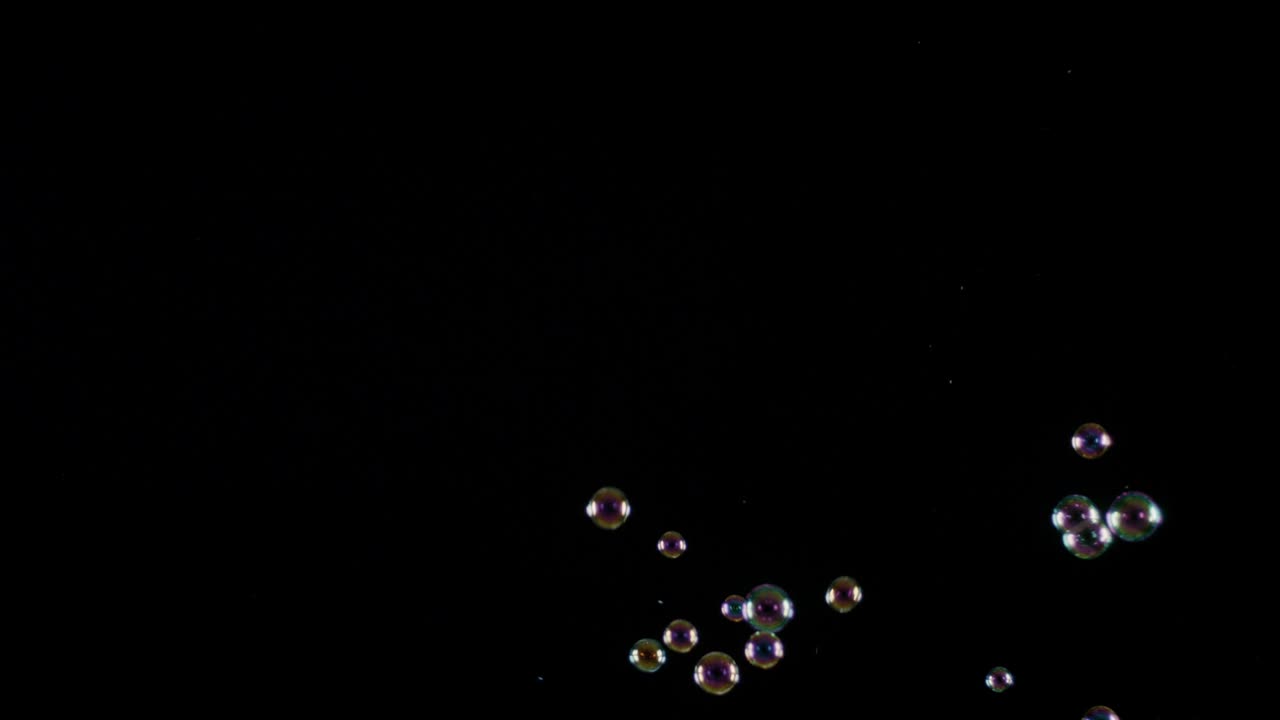 Soup Bubbles Isolated on Black Background