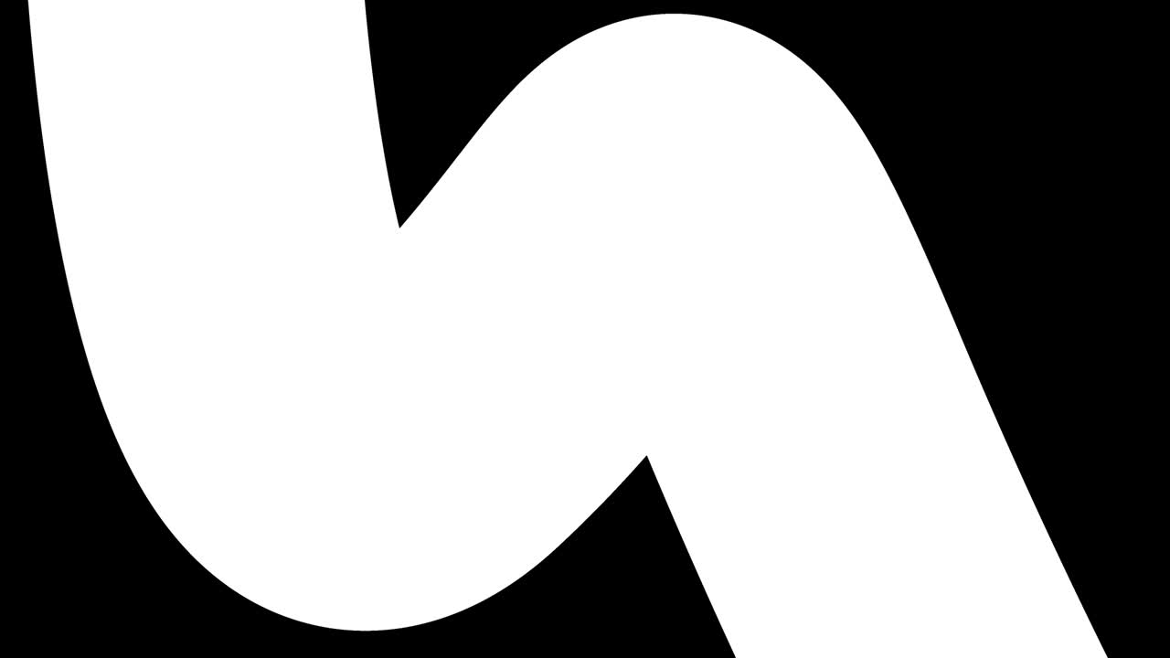 hermosos gradientes con tonos de azul púrpura fluyen a lo largo de una línea o tubo elegantemente retorcido. hermoso fondo de diseño moderno con animación de bucle liso de gradiente líquido en 4k. luma mate como alfa