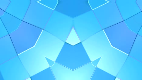 abstract simple 3d background in blue purple gradient color, low poly style as modern geometric background or mathematical environment with kaleidoscopic effect. 4k uhd or fullhd seamless loop. 5