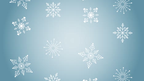 happy merry christmas animation with snowflakes storm