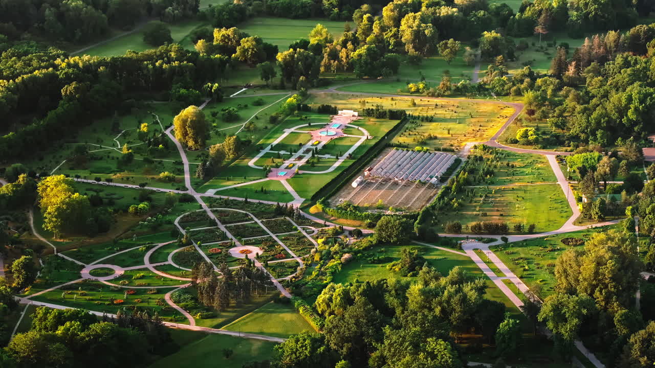 Aerial drone view of Chisinau, Moldova at sunrise