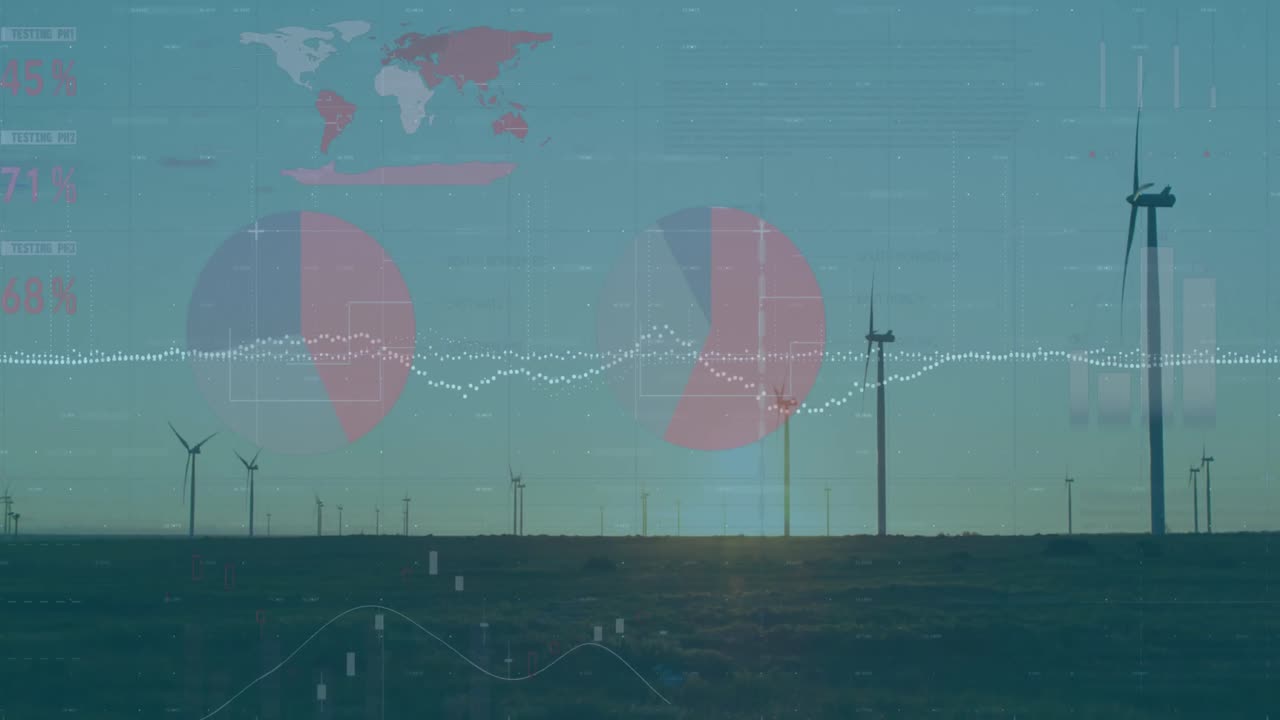 농업 분야에서 금융 데이터 처리의 애니메이션을 결합합니다.