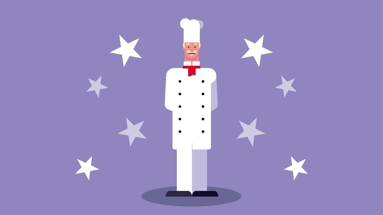personaje avatar de chef trabajador profesional