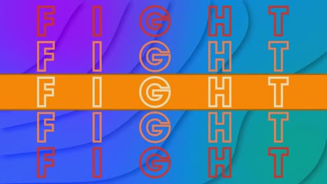 animation of fight text over shapes