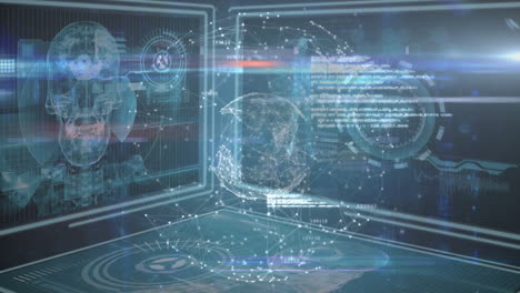 animation of brain with technology and data processing