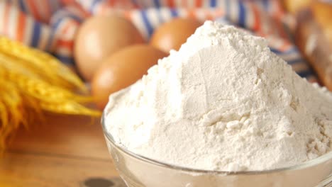 flour and eggs for baking