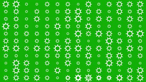 spinning wheels pattern motion graphics with green screen background