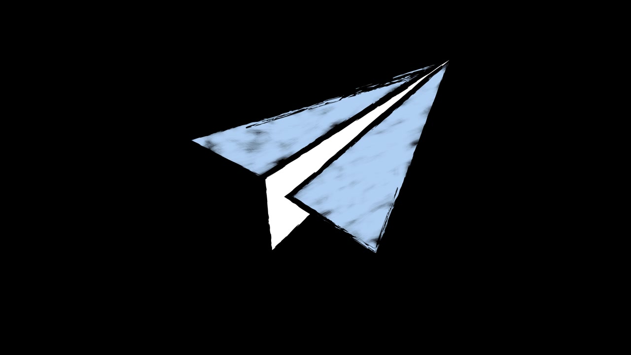 Hand-Drawn Light Blue Paper Airplane Icon Animation