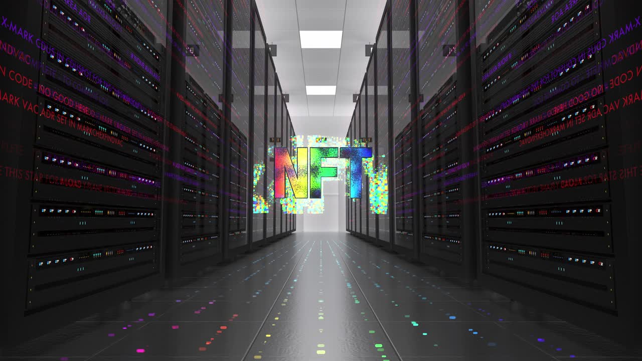 símbolo de arte token no fungible, objetos de colección únicos.