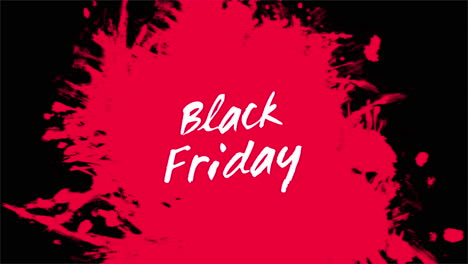 viernes negro con pincel de arte rojo