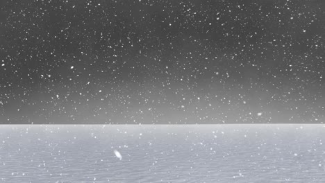-Animation-of-fir-trees-and-snow-falling-in-countryside.-