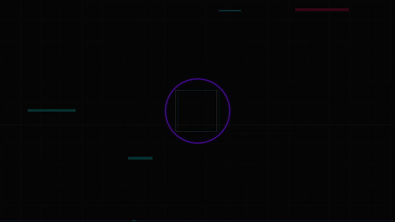 Abstract Motion Graphics Featuring Geometric Shapes and Lines on Dark Background