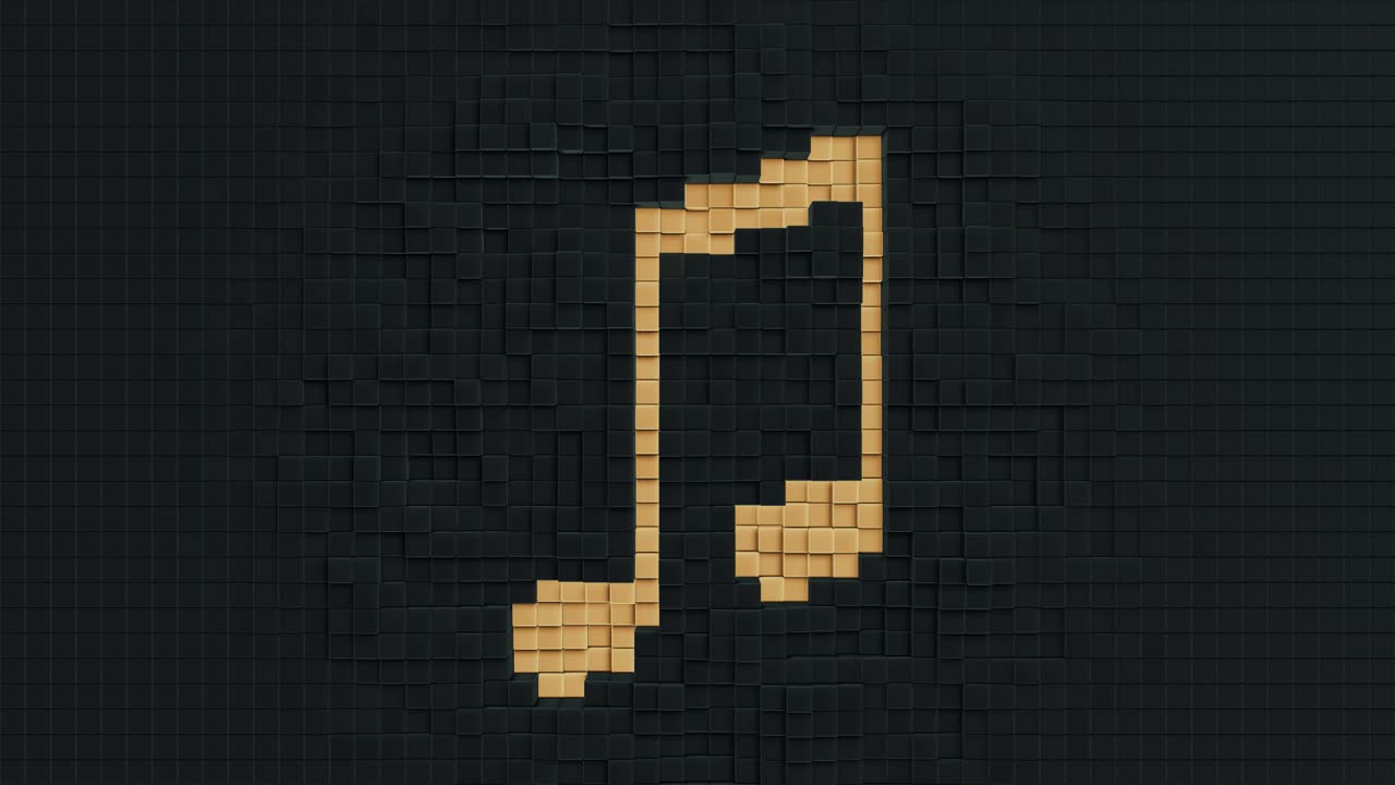 Abstract Musical Note Background 4K