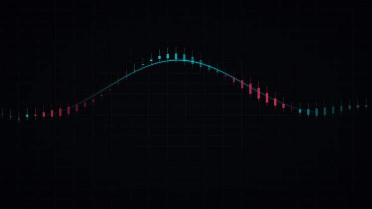 Animated Financial Candlestick Chart Showing Market Fluctuations