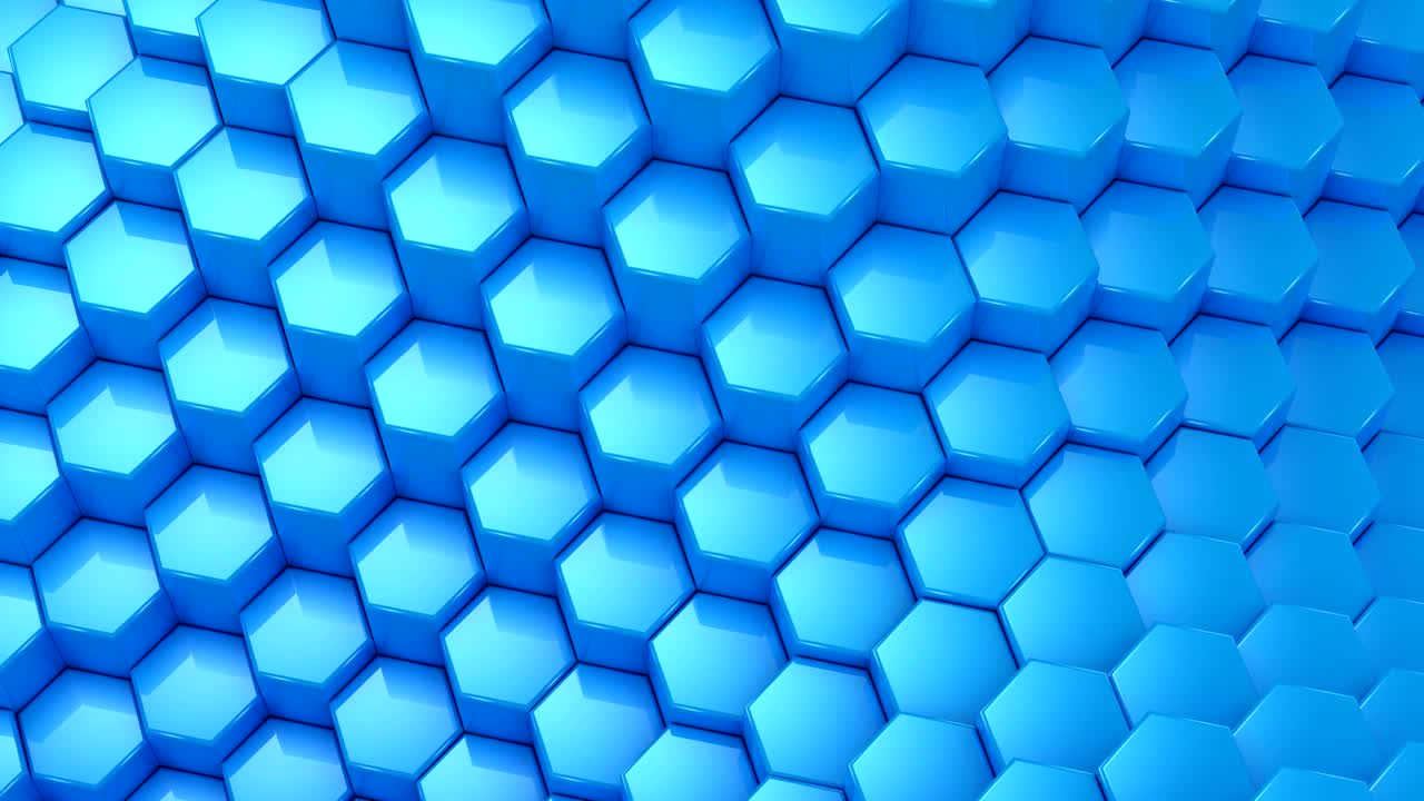 los hexágonos formaron una onda