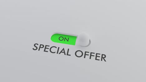 activar el interruptor de la oferta especial