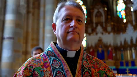 priest in a church