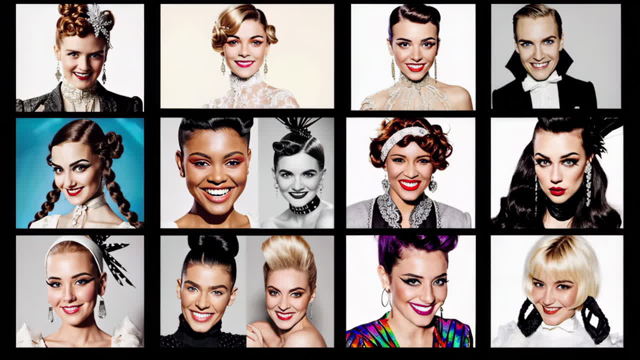 Glamorous Portraits of Women with Different Makeup and Hairstyles