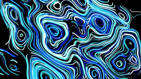 abstract creative looped bg with curled lines like blue trails on surface. lines form swirling pattern like curle noise. abstract 3d looping flowing animation as bright creative festive bg