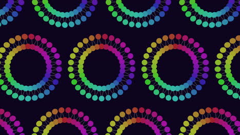 Colorful-interconnected-circles-forming-a-vibrant-web-pattern-on-a-dark-background