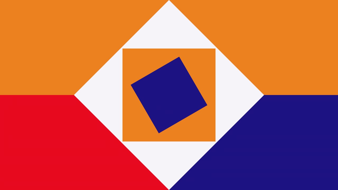 Dynamic Abstract Animation with Rotating Colored Squares