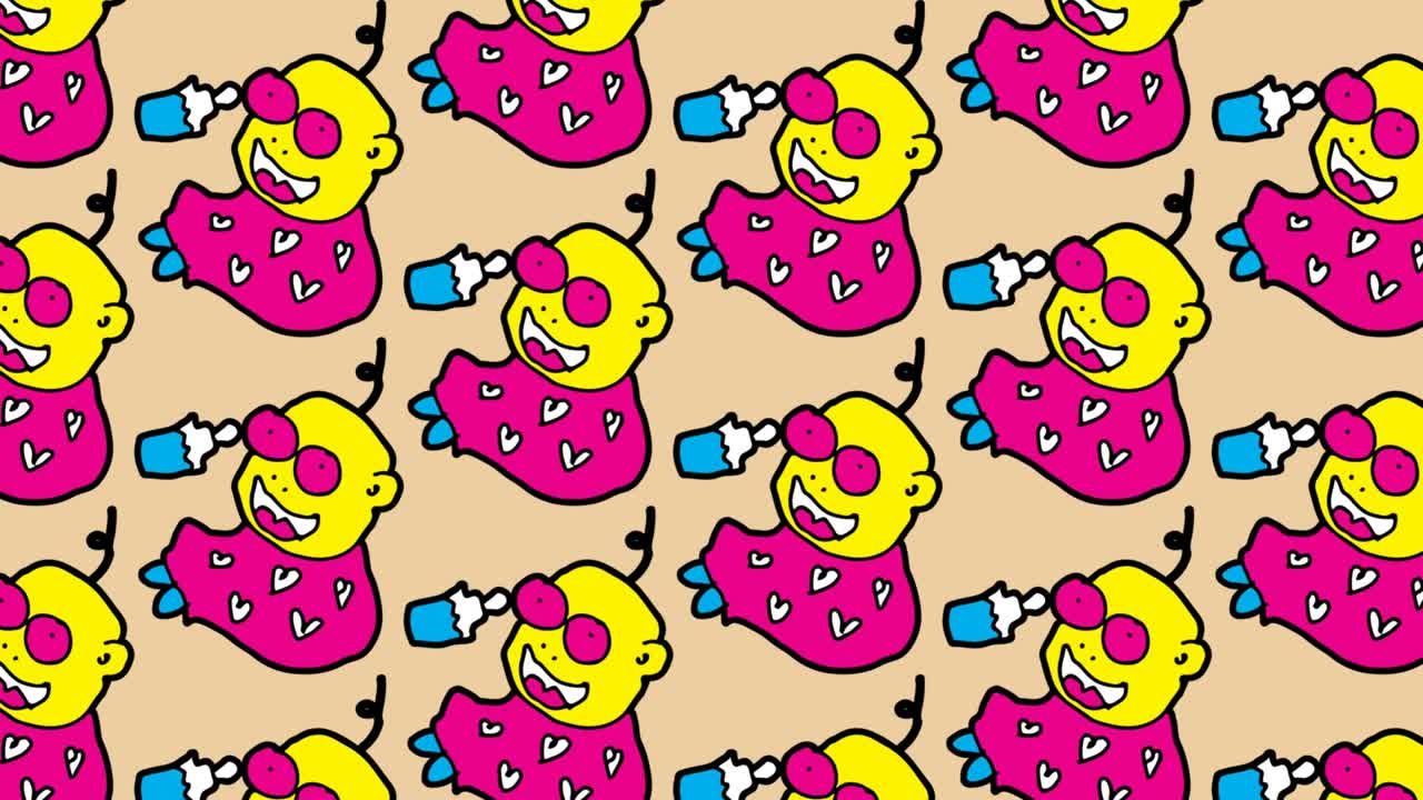 niños dibujando arte pop fondo sin costuras con el tema del bebé