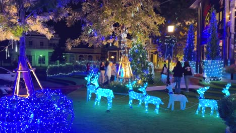 colorful lights and decorations in a thai restaurant