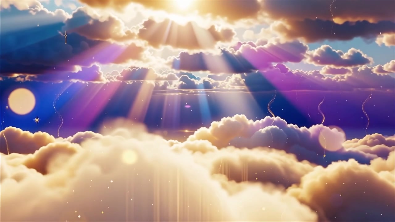 Christian Heavenly Light Worship Background