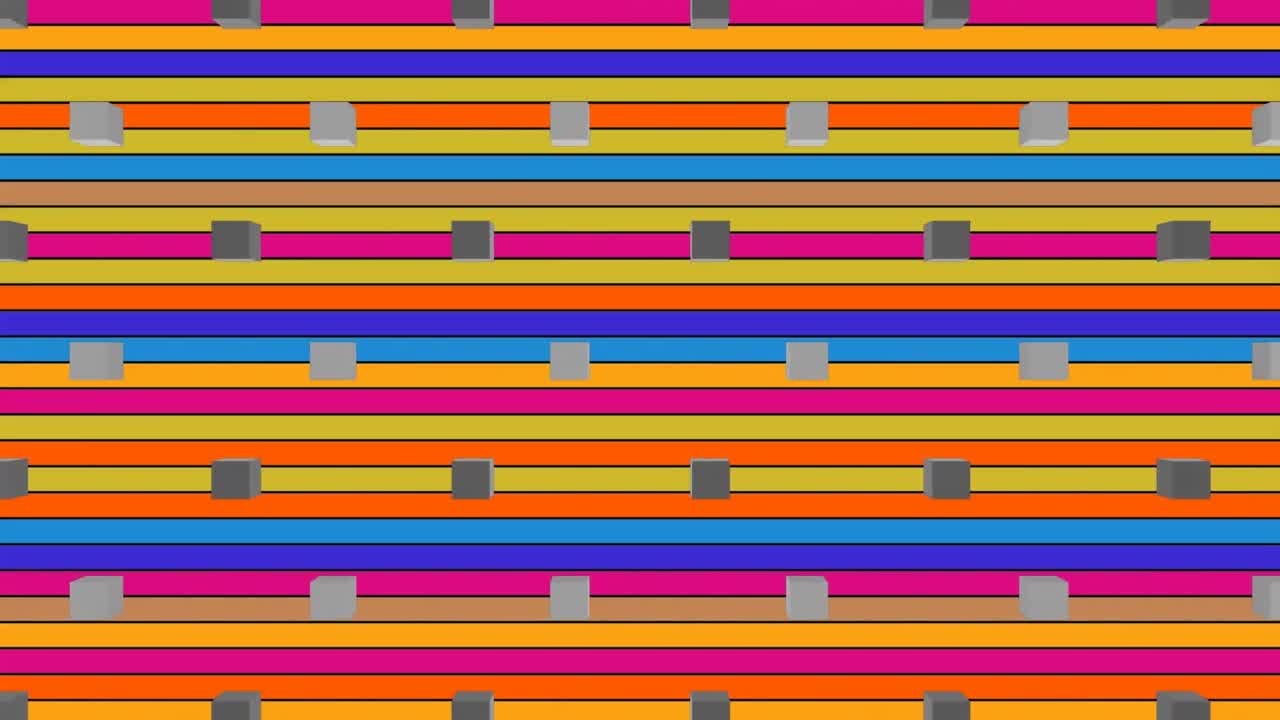 animación de cuadrados de colores en un fondo de colores