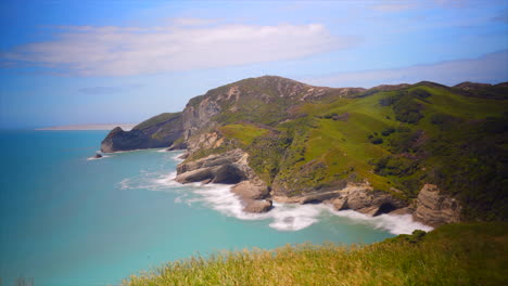 mar océano montaña timelapse isla sur escena