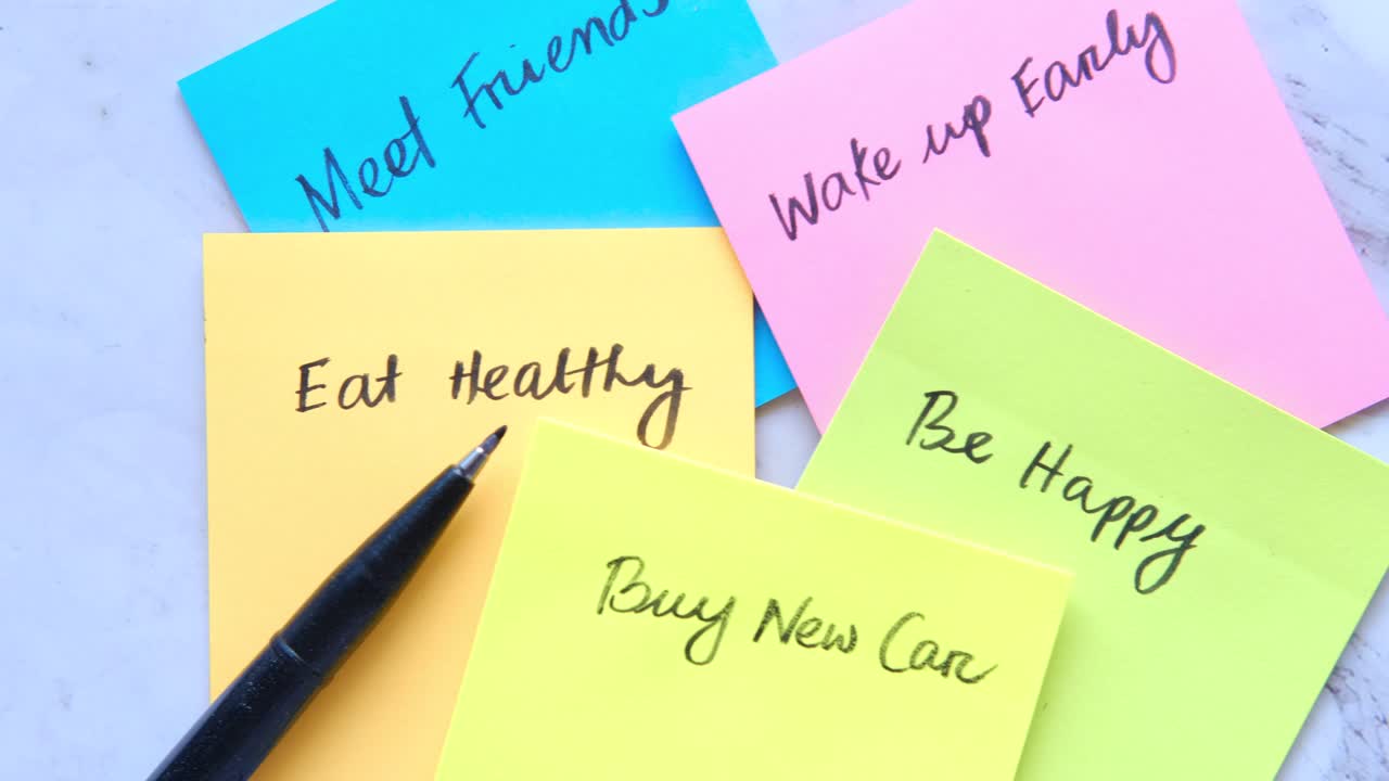 동기 부여 메모와 목표