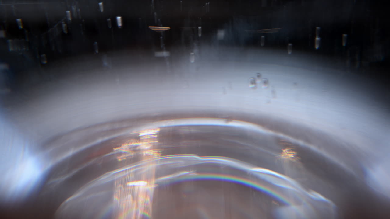 Blurred view through water creating soft abstract shapes and light effects