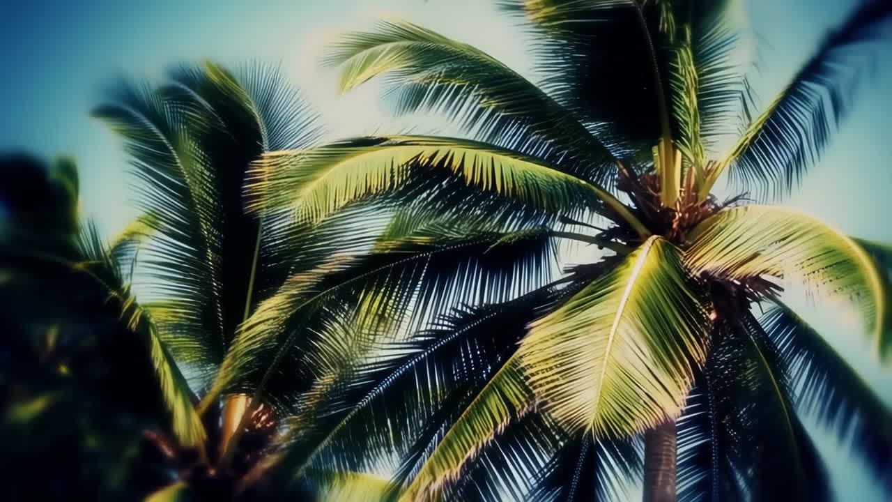 palmeras contra el cielo