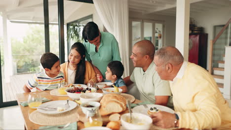 Food,-thanksgiving-dinner-and-happy-family