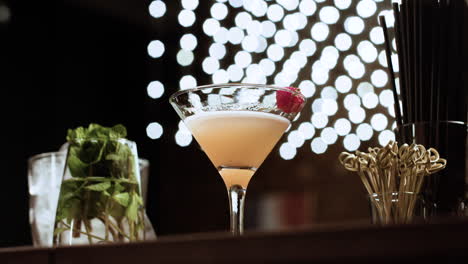 bartender serving a cocktail