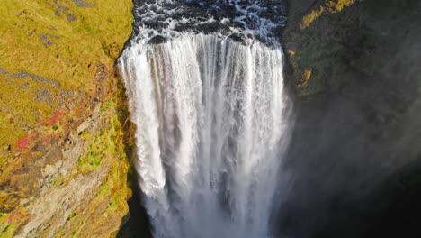 Giant-Icelandic-Waterfall-With-White-Water-Rushing-Down