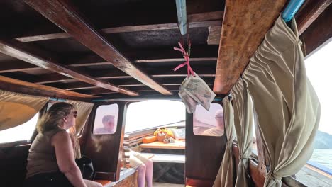 person enjoying a scenic boat journey