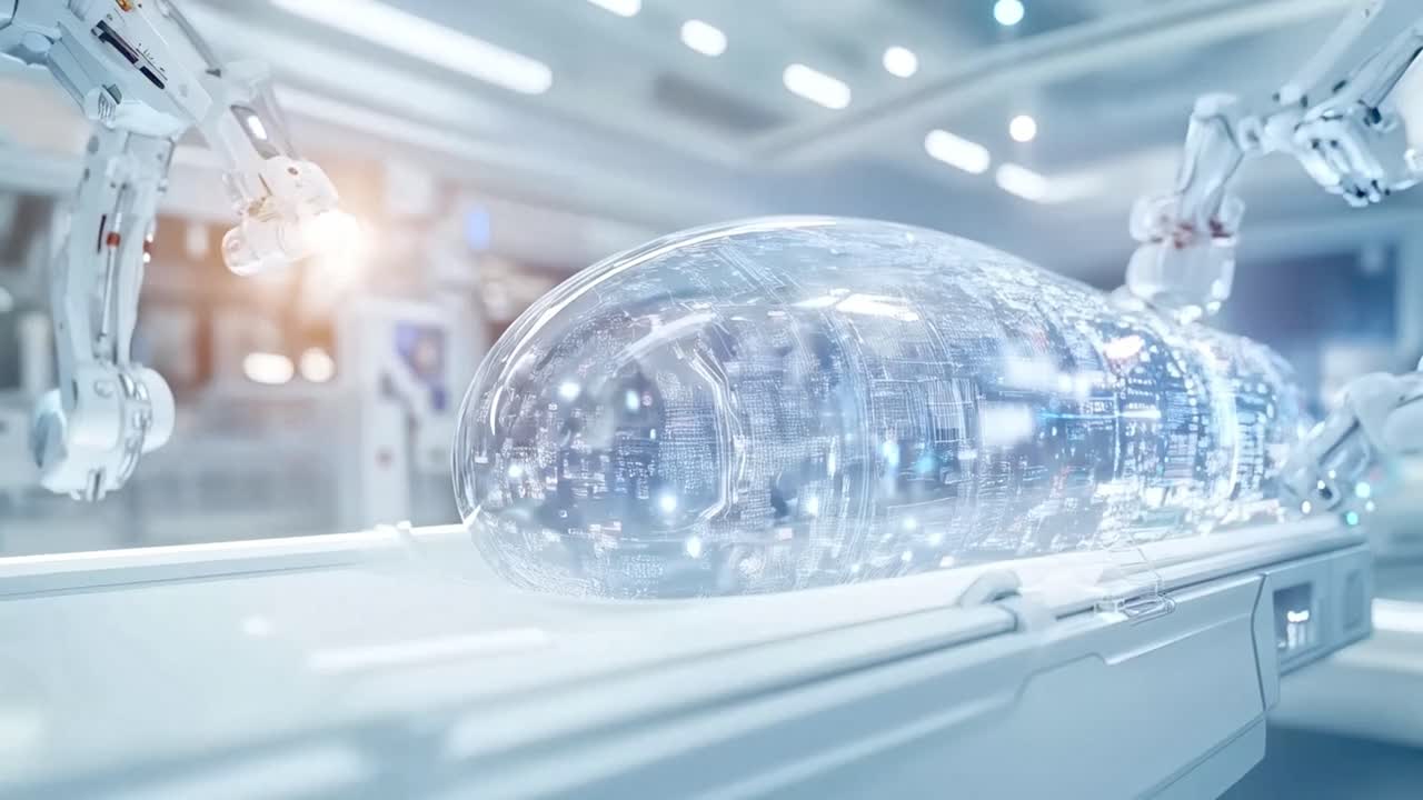 Futuristic Cryosleep Pod for Advanced Medical Procedures