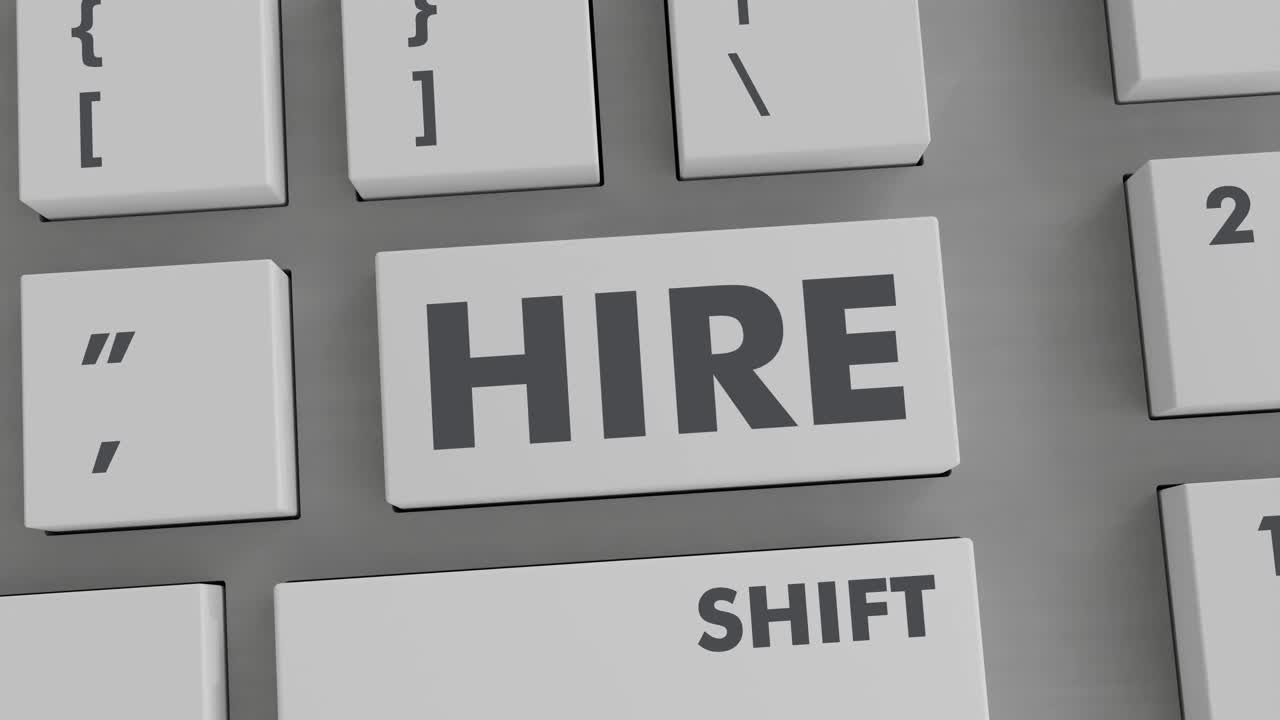 키보드에서 고용 버튼을 러