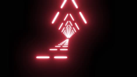red neon glowing tunnel
