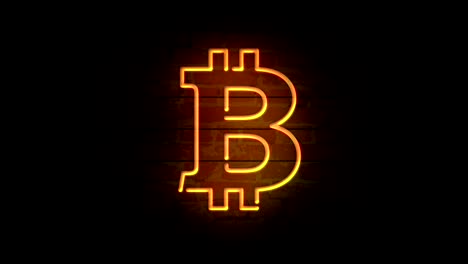 bitcoin neon sign