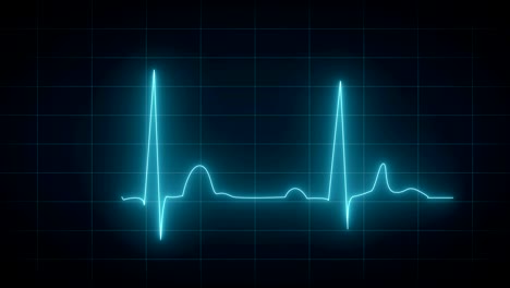 4k cardiogram - ecg animation (blue)|loopable