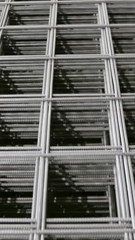 stacked reinforcing steel mesh