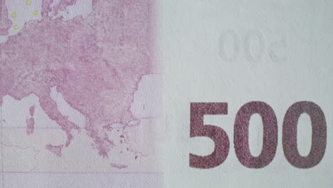 close-up of 500 euro banknote