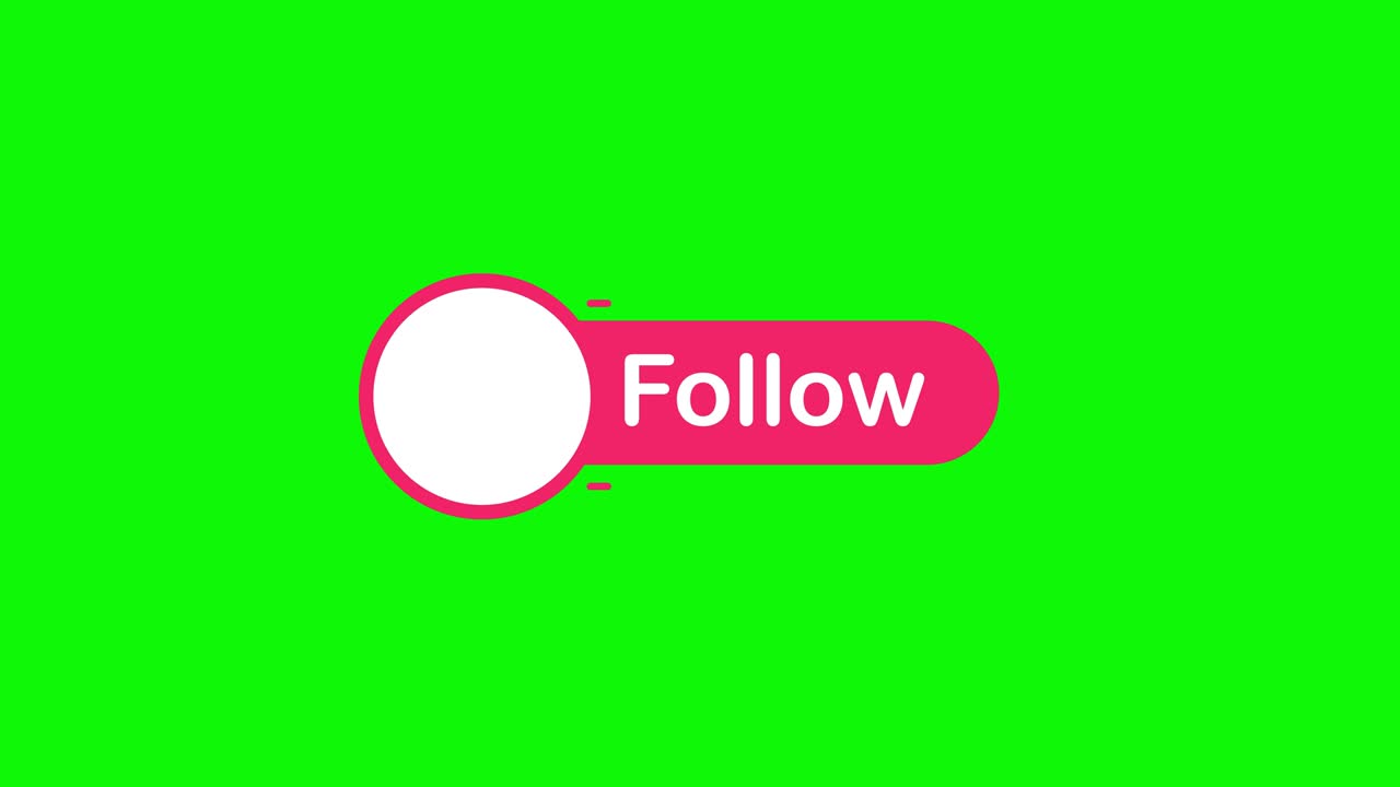 Animation of clicking a Follow Button on social media.