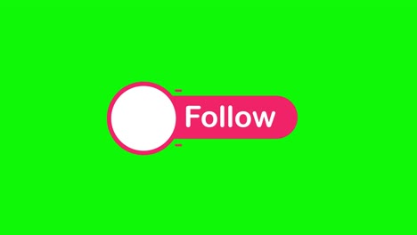 animation of clicking a follow button on social media.