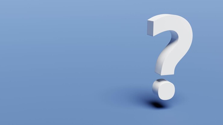 White question mark on blue background. It's rotating. Clip is easy to loop. There is copy space in the left.