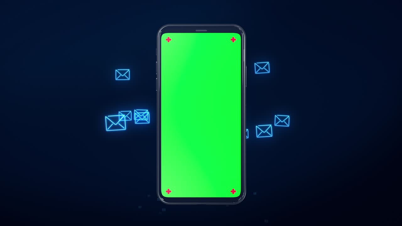 pantalla verde del teléfono encendiendo la red social como icono