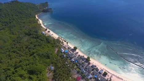place inhabited for tourists in north maluku, indonesia.