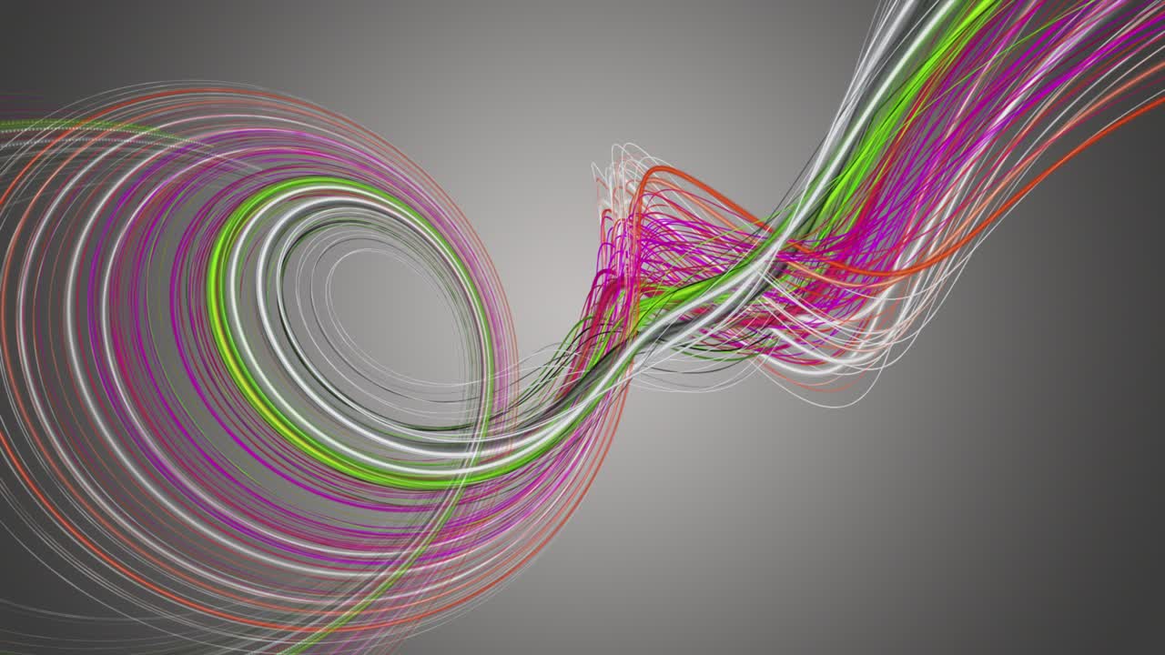 fantastica animazione con oggetto a onde a strisce al rallentatore, 4096x2304 loop 4k